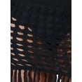 thumbnail image 5 of INSPIRE CHIC Crochet Skirt for Women Tassel Mesh Cover Up Skirts Drawstring Beach Skirt M Black, 5 of 6