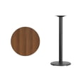 thumbnail image 2 of Bowery Hill Table de Bar de Restaurant Ronde de 24 Pouces en Noir et Noyer, 2 of 2