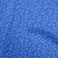 thumbnail image 1 of oneOone Tissu Georgette Viscose Bleu Imprimé Conversationnel Matériel de Robe Tissu Imprimé Tissu au Mètre 42 Pouces de Large, 1 of 4