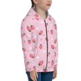 thumbnail image 5 of Rocae Floral Strawberr for Zip Up Hoodies for Teen Sweatshirt with Hood-Small, 5 of 6