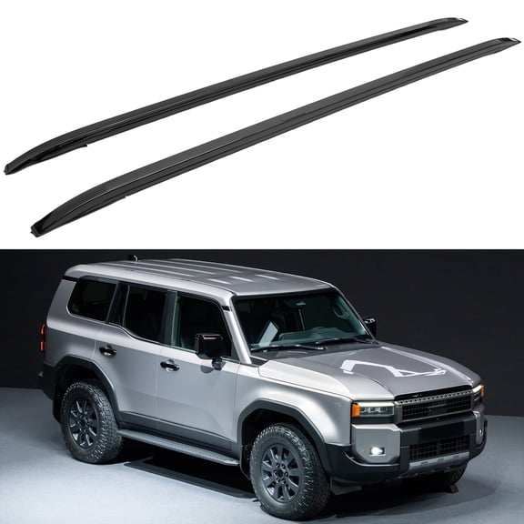 CCIYU Roof Rack Side Rails Black 165LBS Compatible For Toyota Land Cruiser 2024-2025 Car Top Luggage Carrier Rails