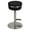 Black, variant on Cortesi Home Athena Premium Adjustable Swivel Backless Round Barstool in Brushed Stainless Steel with Heavy Solid Base, Snow White