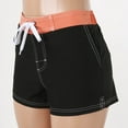 thumbnail image 5 of B91xZ Shorts en Lin d'Été pour Femmes Taille Haute Extensible avec Poches, Orange TTG, 5 of 5