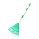thumbnail image 3 of Rastrillo de jardín desmontable, resistente, 14 dientes con mango de madera para niños. verde, 3 of 9