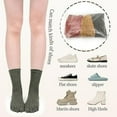 thumbnail image 6 of 5-Pairs Toe Socks for Women, Cotton Athletic Running Women's Toe Socks 5 Fingers, Colored Cute Comfort, 6 of 6