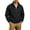 Black_#05, variant on Men Stand Collar Half Zip Pullover Windbreaker Raglan Sleeve Front Zipper Pocket Elastic Cuff Hem Lightweight Outdoor Travel Outer Tops,Coffee 2XL