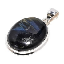 Natural Blue Tiger Eye Stone 925 Sterling Silver Pendant for Women Gift Jewelry