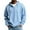 02#Sky Blue, variant on Dwelliawo Quarter Zip Hoodie Men Long Sleeve Corduroy Knit Drawstring Solid Color Fashion Sweatshirts 1/4 Zip Hooded Winter Fall Hoodies Pullover with Pockets Black 5XL