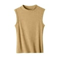 thumbnail image 5 of Yuzhih Womens Ribbed Tank Tops Summer Basic Slim Fit Mock Neck Tops Sleeveless Knit Solid Color Tanks Going out Clothes, 5 of 5