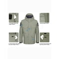 thumbnail image 5 of Little Donkey Andy Men's Waterproof Work Rain Jacket 12 Pockets Lightweight Outdoor Hiking Windbreaker Rain Coat Size L, 5 of 5