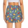 thumbnail image 2 of Lsque Fruit Ice Cream Printed Women's Running Shorts with Liner Pockets,Elastic Quick Dry Workout Athletic Gym Yoga Shorts,Womens High Waist Shorts-Medium, 2 of 9
