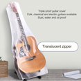 thumbnail image 2 of XYCCA Acoustic Guitar Dust Cover, Waterproof PVC Frosted Electric Guitar Dust Cover Zippered Storage Bag, Instrument Shell for Bass Folk Classical Guitars, Clear-3145, 2 of 5