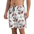 thumbnail image 2 of KLL Koi Fish Men's Casual Summer Beach Shorts Hawaiian Shorts with Pockets-Large, 2 of 5