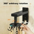 thumbnail image 4 of Rotación de aluminio gancho cuchara toalla trapo ahorro de espacio espacio de almacenamiento pantalones de pared montados en la pared 360 grados Organizador Cocina de suspensión Kearding HA009298-00B, 4 of 6