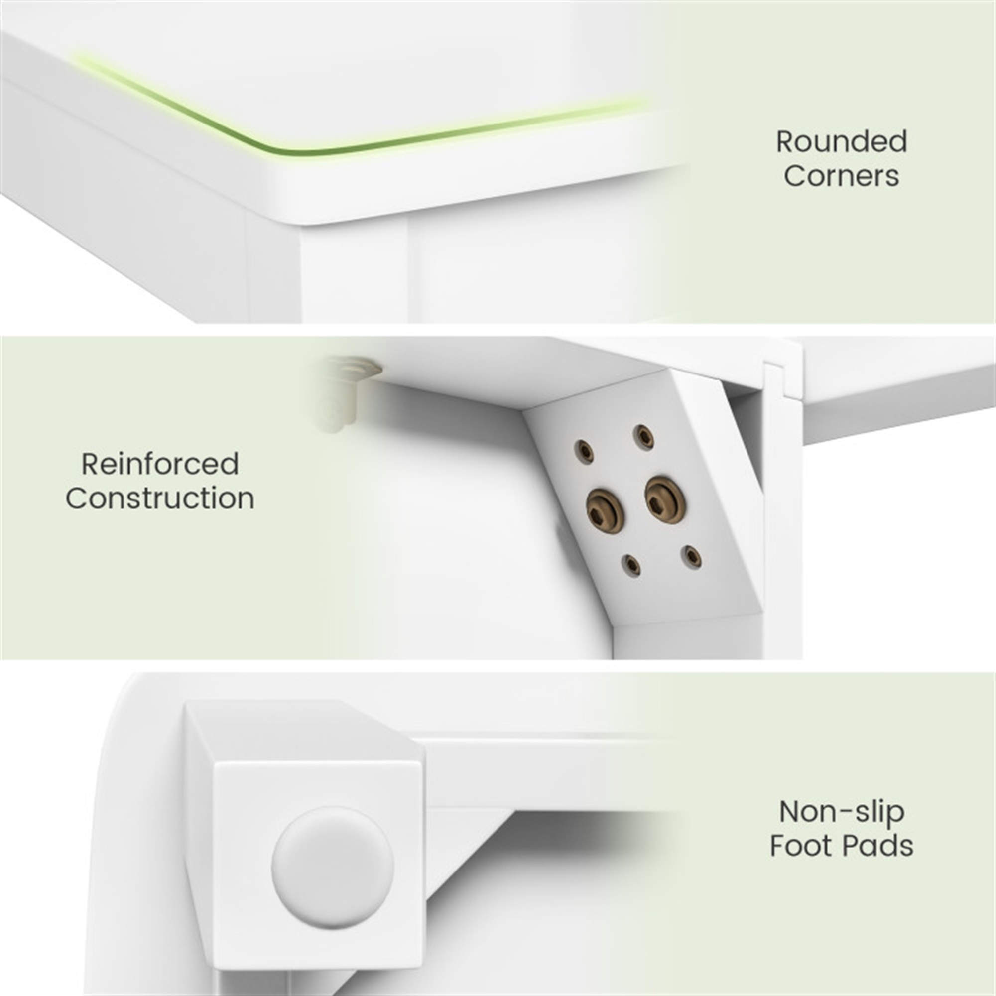 Demi Bonn Set of 2 Wood Dining Chairs with Solid Rubber Wood Legs and Backrest, White