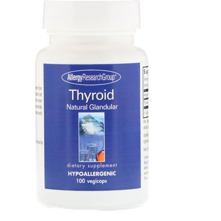 Allergy Research Group  Thyroid  Natural Glandular  100 Vegetarian