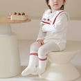 thumbnail image 5 of LYMAYTER 0-8Y Infant Toddler Unisex Knee-High Socks Thin Cotton Double-Stripe Solid Color Breathable Soft‌ 1 Pair, 5 of 8