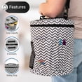 thumbnail image 4 of MOMOTOYS Compact Crochet Yarn Organizer & Storage Bag for Yarn & Crochet Hooks, Zigzag Gray, 4 of 8