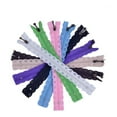 thumbnail image 1 of 20 cremalleras de nailon de 35 cm y 14 pulgadas de longitud completa para manualidades, costura y sastrería (color aleatorio)., 1 of 5