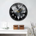 thumbnail image 2 of Yayeee Wall Clock Battery Operated 9.5" Silent Quartz Non-Ticking for Living Room Decor, Owl, 2 of 8