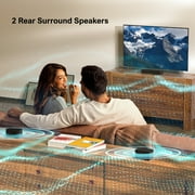 ULTIMEA 5.1 Surround Sound Bar, Virtual Surround Sound System, 350W Sound bar for TV with Wireless Subwoofer and Rear Speakers, 3D Surround and Bass Adjustable, Poseindon M3T