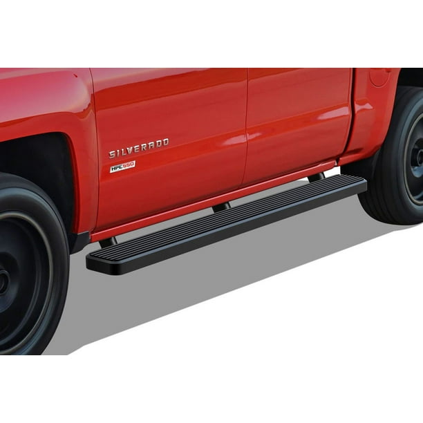 APS iBoard Running Boards 6inch Black Compatible with Chevy Silverado