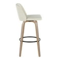 thumbnail image 3 of The Gray Barn  Vallberga 30" Fixed-Height Bar Stool with Light Grey Wood Base (Set of 2) Cream Fabric/Round Black Footrest, 3 of 5