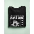 thumbnail image 3 of Poster Spiral Techno Style Sweatshirt Women -Image by Shutterstock, Female 3X-Large, 3 of 4