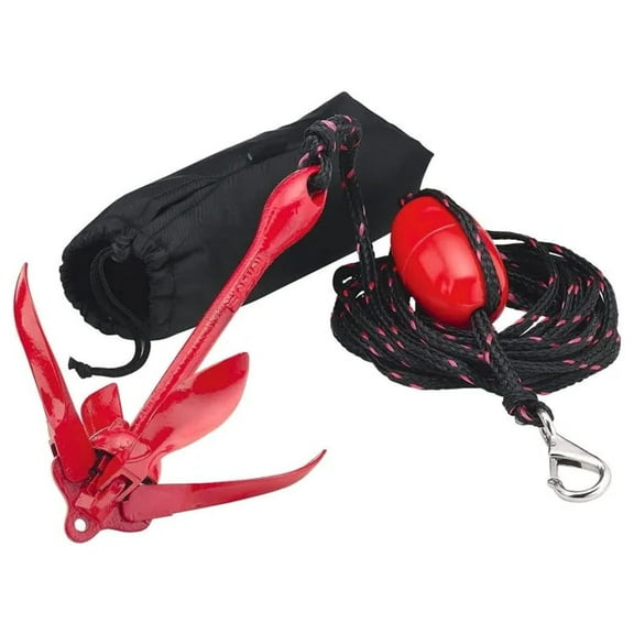 HeSLehs New 3.5 lb (1.6 kg) Folding Anchor With Protective Coating 295100750