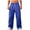 Blue, variant on Wide Leg Sweatpants for Men Casual Solid Color Sweatpants Drawstring Elastic Fashion Pocket Trousers