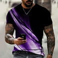 thumbnail image 2 of Ketyyh-chn99 Chandail de Bain pour Homme Couleur Unie T-Shirt à Manches Courtes T-Shirt pour Homme T-Shirt à Manches Courtes Col Rond Haut T-Shirts Régulier Violet,2TG, 2 of 4