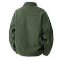 thumbnail image 4 of JTieacloth Casual Warm Coat Men's Fleece Jacket Lightweight Comfortable Fit For Casual Daily Wear In Spring Summer Autumn Versatile Style Green, 4 of 4