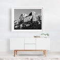 thumbnail image 2 of The Silent Majesty of Es Cornadors - Sóller Balearic Islands Spain Photography Black and White Mountain Nature Landscape Scenic Wilderness Forest White Framed Wall Art Print 18 x 24 inches, 2 of 3