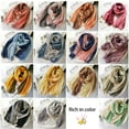 thumbnail image 6 of Cotton Linen Fashion Scarf,Gradient Two-tone Four Season Scarf Shawl Beach Gauze,Long Lightweight Travel scarf 75"×35", 6 of 6