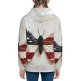 thumbnail image 6 of Sigee American Flag Butterfly Wall for Teenage Zip Up Hoodies Long Sleeve Sweatshirts-Medium, 6 of 6