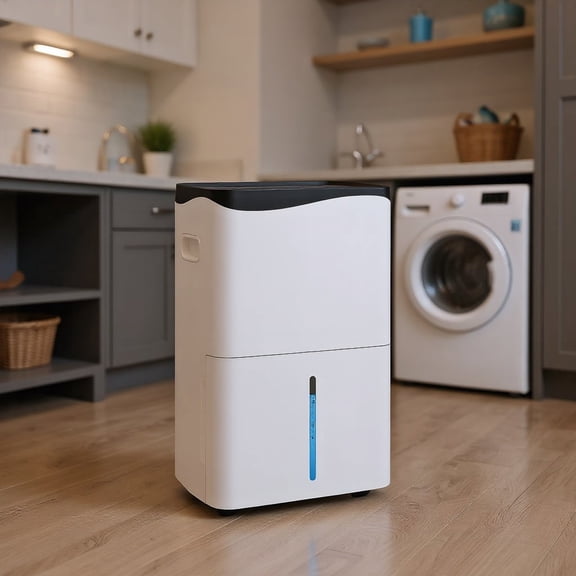 Resenkos Smart Dehumidifier, Humidity Control,100-Pint Dehumidifier with Smart App and Alexa Control for Home and Basements-White