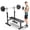 Gray, variant on LMDEX Adjustable Weight Bench Folding Fitness Barbell Rack for Full Body Workout Incline & Decline Capability Home Gym Strength