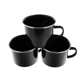 VeSteel Enamel Camping Mug Set of 6, Colourful Metal Coffee Tea