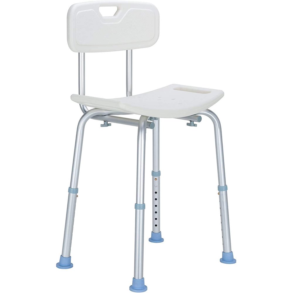 OasisSpace Shower Chair with Back, Heavy Duty Adjustable Shower Seat