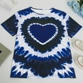 thumbnail image 3 of Women's Casual Tie Dye Heart Graphic T Shirt Short Sleeve Crewneck Tee Tops, 3 of 7