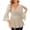 Beige, variant on Womens Dressy Sparkly Party Peplum Tops 3/4 Bell Sleeve Ruffles Elegant Evening Mesh Flowy Blouses Red