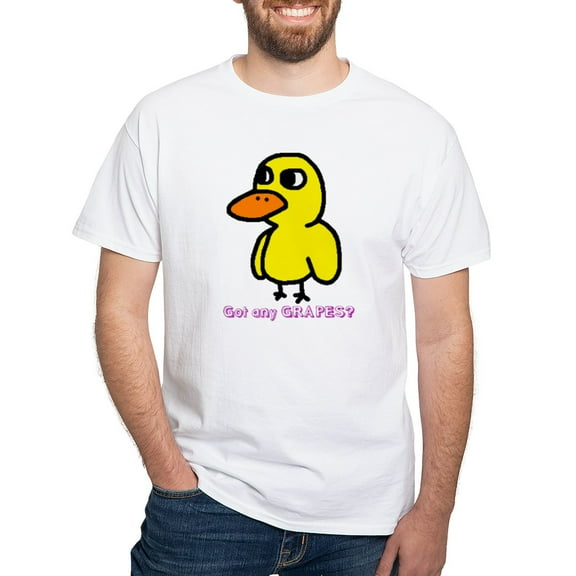 CafePress - Duck (Strait Forward) 6 T Shirt - Men's White Classic Cotton T-Shirts
