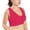 Red, variant on Baywell 2 Pack Women Plus Size Sport Bra Double Layer Cotton Underwear Seamless Elastic Bralette (Black)