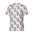 thumbnail image 5 of Qekee Tulips Flowers Classic Fit T-Shirt Men's Shirt Men's Tight Short Sleeves for Exercise, Running, Mountaineering - Tulips Flowers, 5 of 9