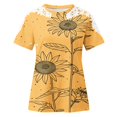 thumbnail image 4 of Otaozi Womens Summer Tops Dressy Casual Sexy Womens Plus Size Tops Dressy Casual Orange Short Sleeve Blouses For Women Plus Size Business Casual Western Outfit For Women Summer Clearance Sale, 4 of 4