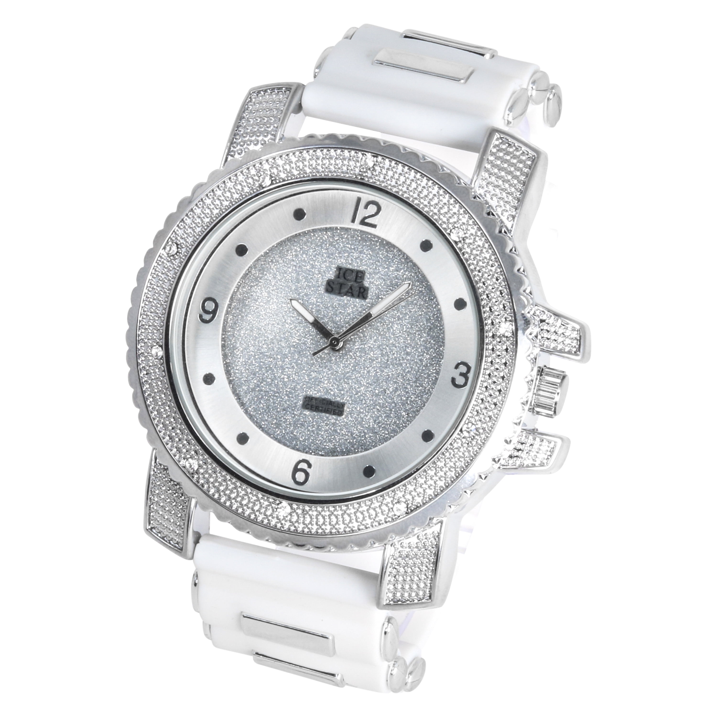 yans　AVALANCHE WATCH CESATI AW-SSS Senator SS Snow Floating Diamonds 6 Time Zone Watch | IceLink