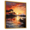 thumbnail image 2 of Designart "Tranquil Lakeside Sunrises" Landscape Lake River Floater Framed Wall Art Prints, 2 of 5