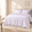 Lilac-Full, variant on Pink Queen Size 3 Piece Floral Shabby Chic Coquette Bedding Comforter Set