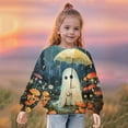 thumbnail image 4 of Mikilon Halloween Girls Tops Size 1-12 Kids Round Neck Long Sleeve Shirts Solid Color Graphic Casual Tops Fall and Winter Printed Cute Tops, 4 of 8
