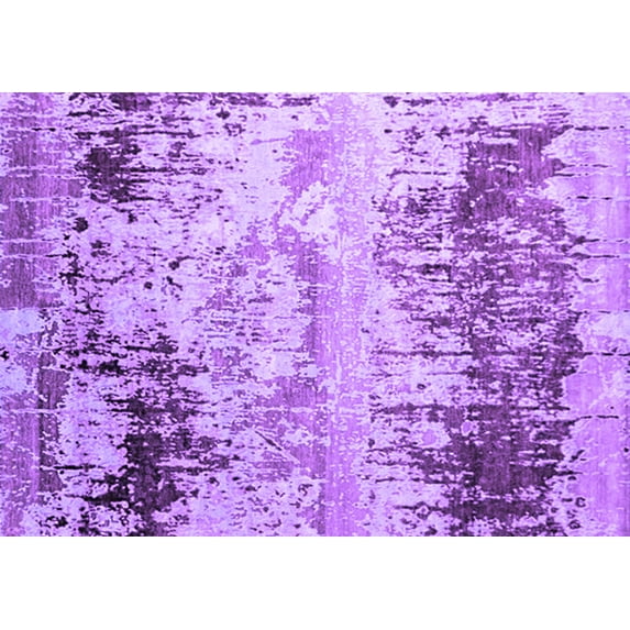 Ahgly Company Indoor Rectangle Oriental Purple Industrial Area Rugs, 7' x 9'